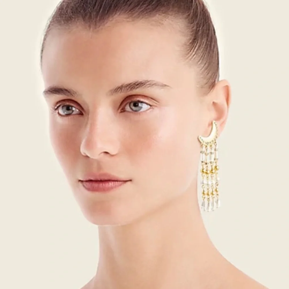 J. Crew Franchi Moon Pearl Earrings - Picture 6 of 12